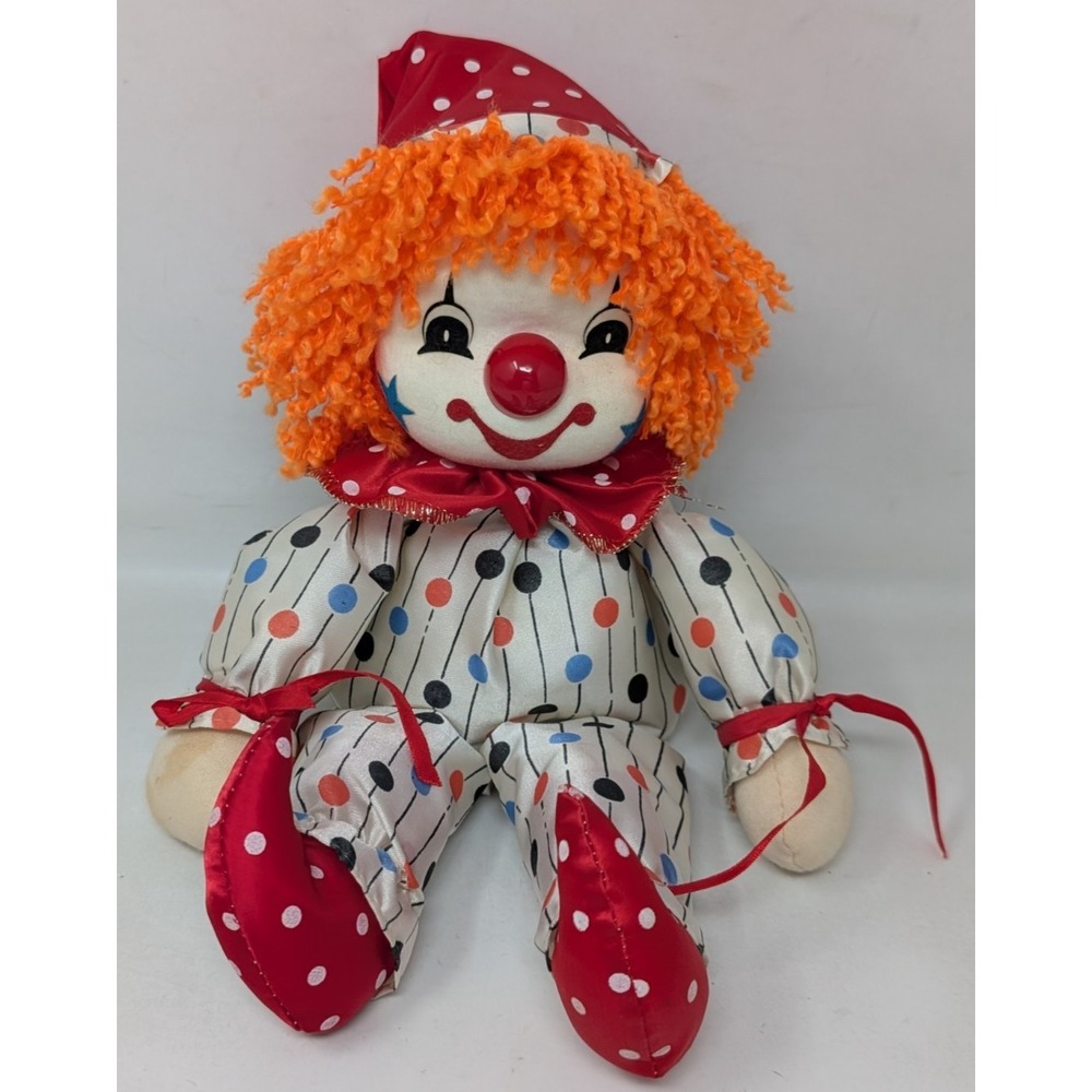 Vintage Breden Wind Up Musical Clown Doll Moving Head It's a Small World‎ Kitsch